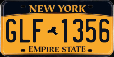 NY license plate GLF1356