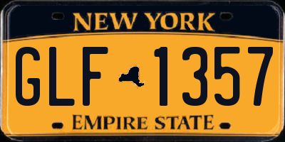NY license plate GLF1357