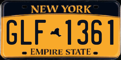 NY license plate GLF1361