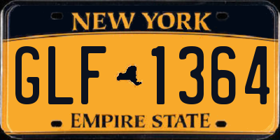 NY license plate GLF1364