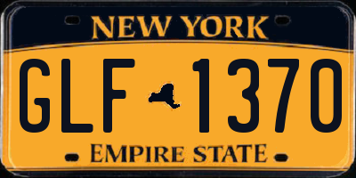 NY license plate GLF1370