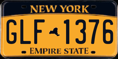 NY license plate GLF1376