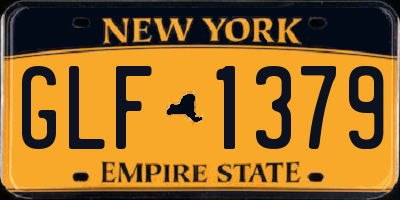 NY license plate GLF1379