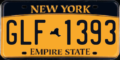 NY license plate GLF1393