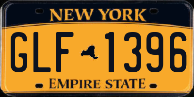 NY license plate GLF1396