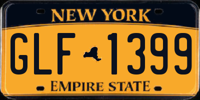 NY license plate GLF1399