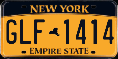 NY license plate GLF1414