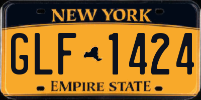 NY license plate GLF1424