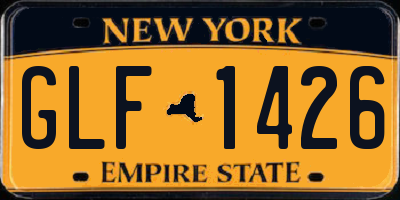 NY license plate GLF1426