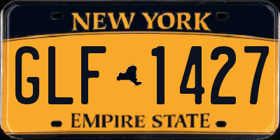 NY license plate GLF1427
