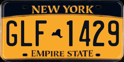 NY license plate GLF1429