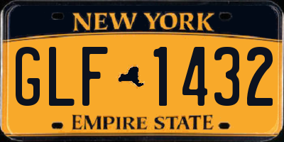 NY license plate GLF1432