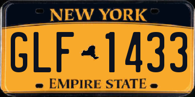 NY license plate GLF1433