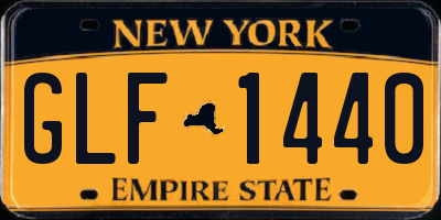 NY license plate GLF1440