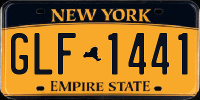 NY license plate GLF1441
