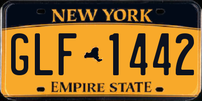 NY license plate GLF1442