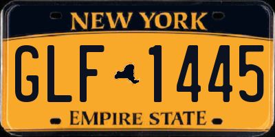NY license plate GLF1445