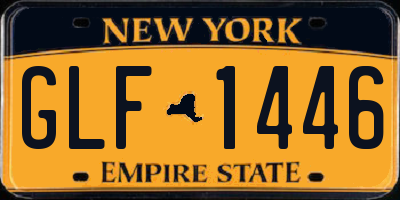 NY license plate GLF1446