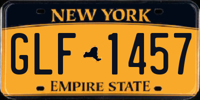 NY license plate GLF1457