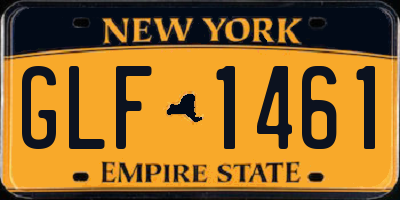 NY license plate GLF1461