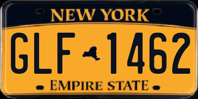 NY license plate GLF1462