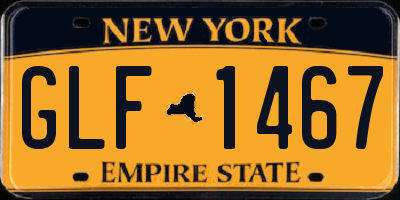 NY license plate GLF1467