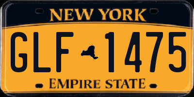 NY license plate GLF1475