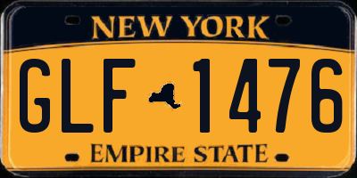 NY license plate GLF1476