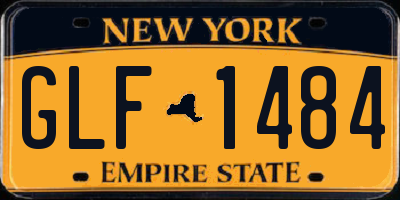 NY license plate GLF1484