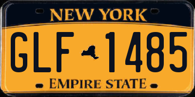NY license plate GLF1485