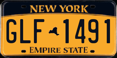 NY license plate GLF1491