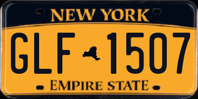 NY license plate GLF1507