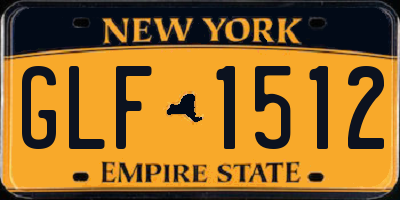 NY license plate GLF1512