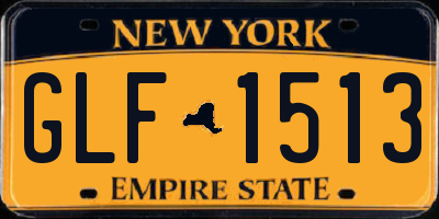 NY license plate GLF1513
