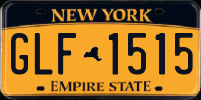 NY license plate GLF1515