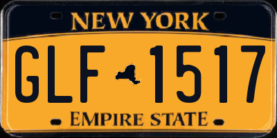 NY license plate GLF1517