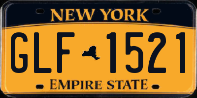 NY license plate GLF1521