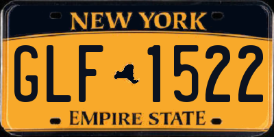 NY license plate GLF1522