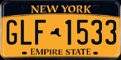 NY license plate GLF1533