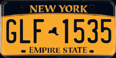 NY license plate GLF1535