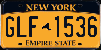 NY license plate GLF1536
