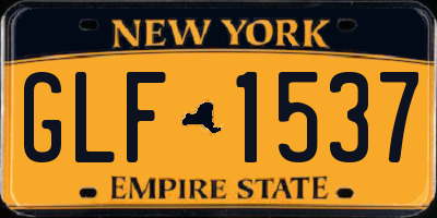 NY license plate GLF1537