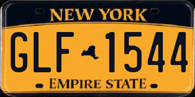 NY license plate GLF1544