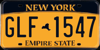 NY license plate GLF1547