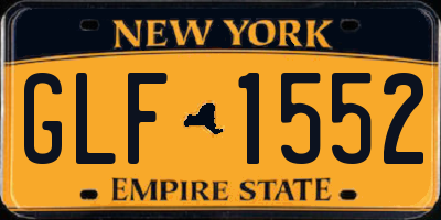 NY license plate GLF1552