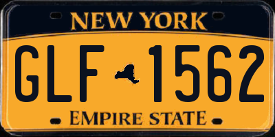 NY license plate GLF1562