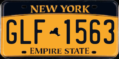 NY license plate GLF1563