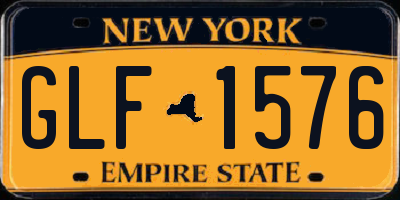 NY license plate GLF1576