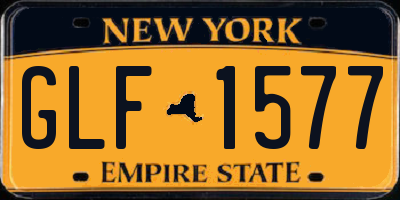 NY license plate GLF1577