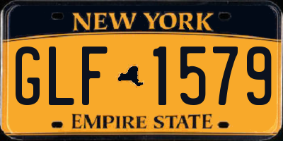 NY license plate GLF1579